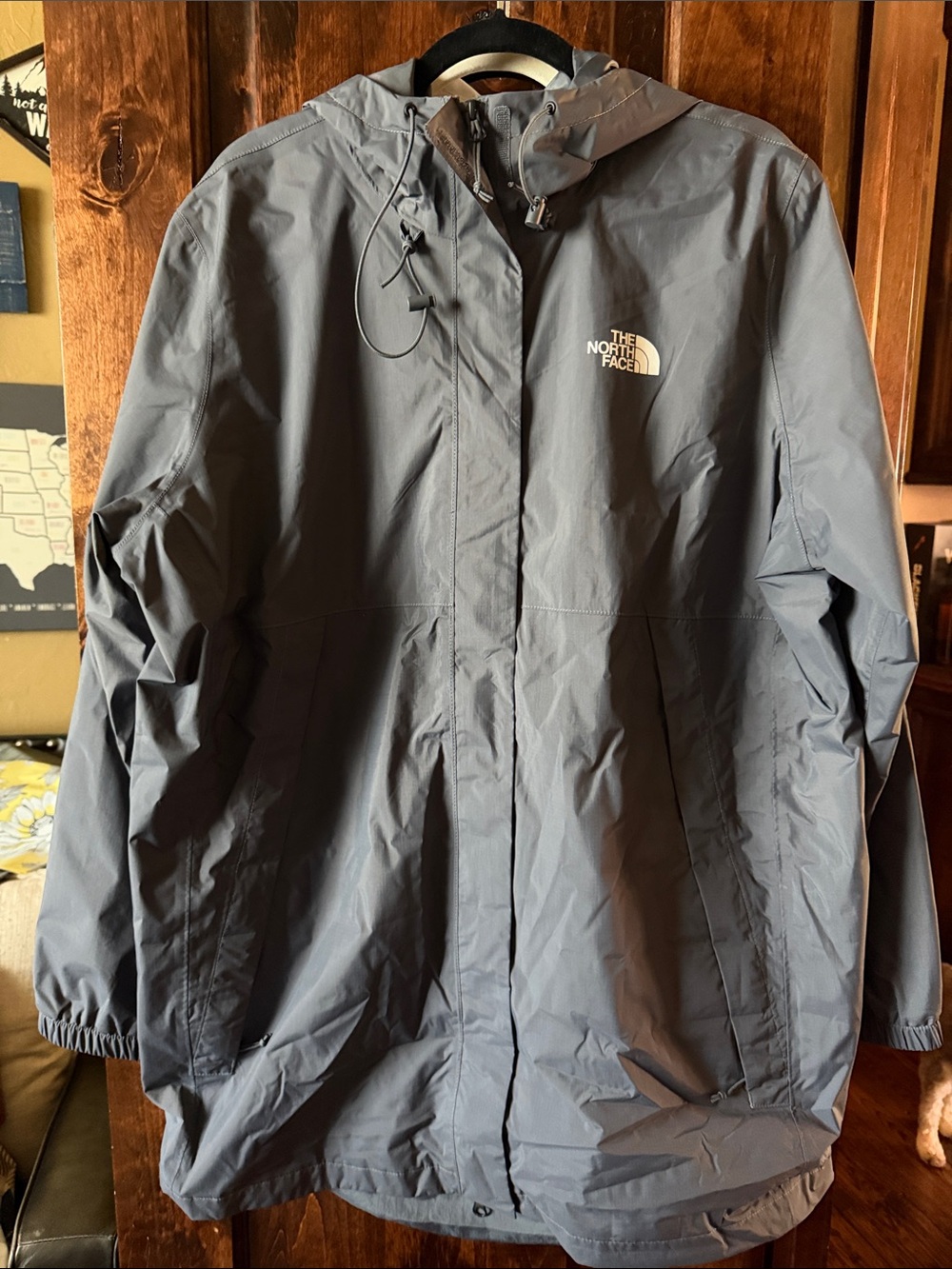 The North Face Women's Hooded Rain Coat - Slate Gray